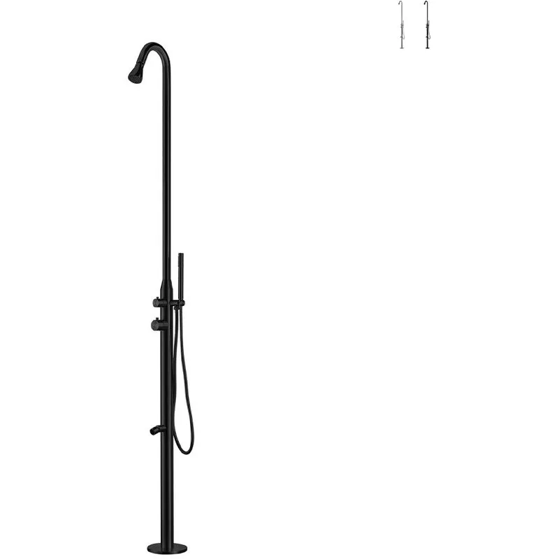 Ducha Casa Piscina Jardín Acero Alcachofa Lavapiés Stintino | Negro En Oferta Ducha Casa Piscina Jardín Acero Alcachofa Lavapiés Stintino | Negro Barato