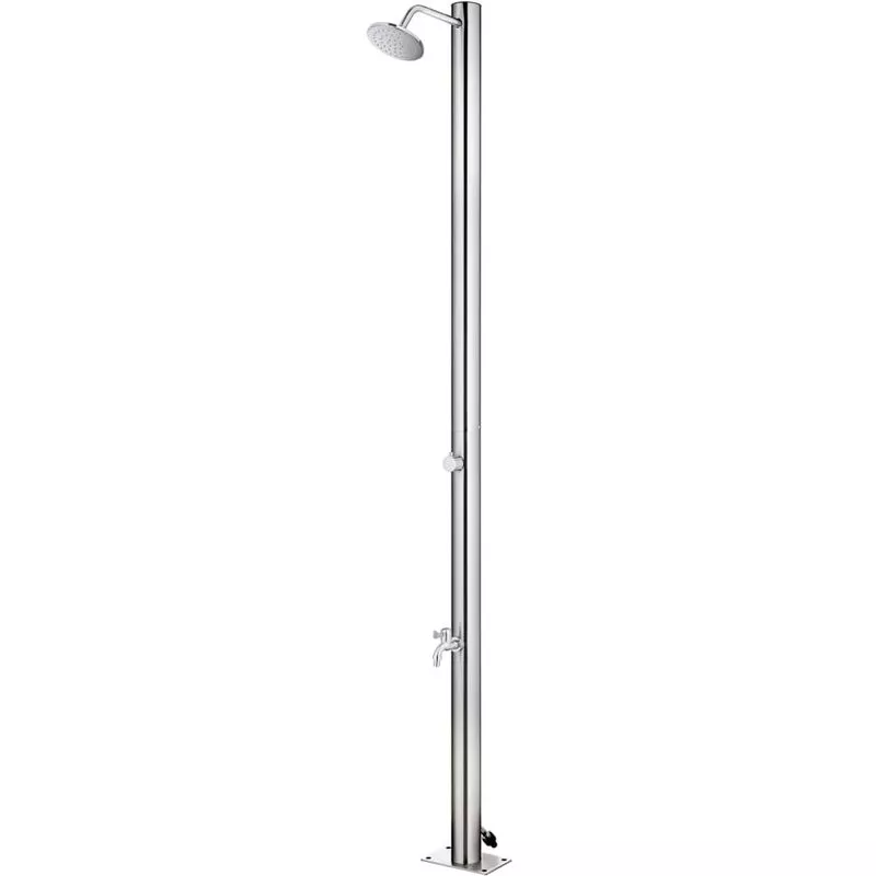 Ducha de jardín acero inoxidable 215 cm Vidaxl Plateado barato