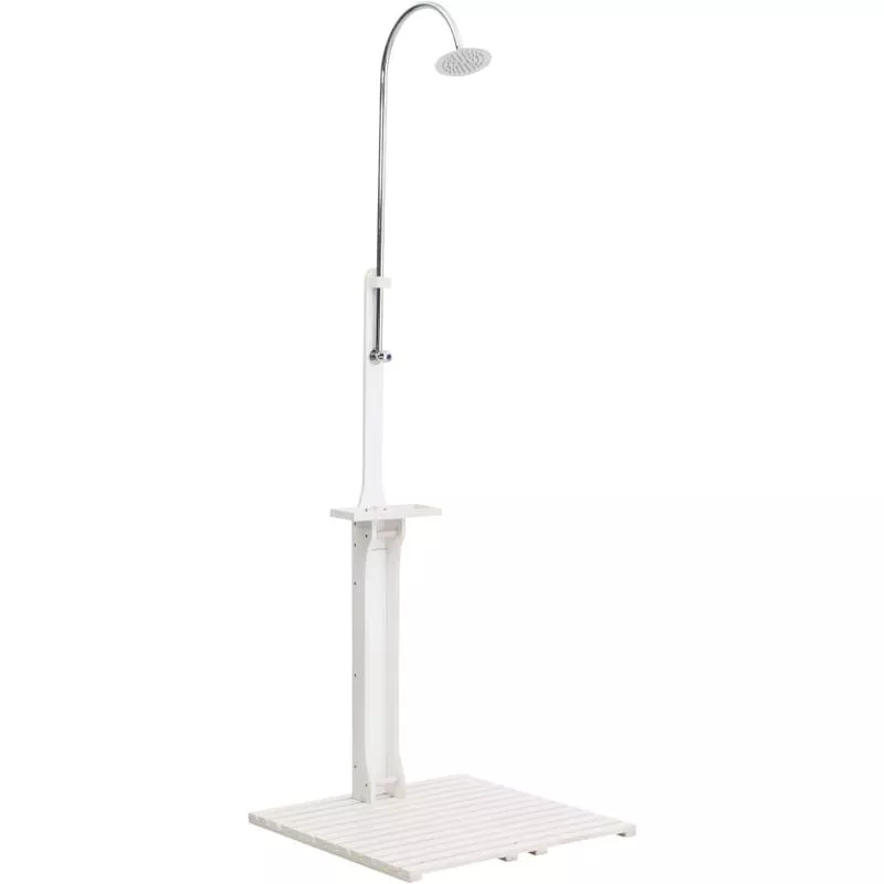 Ducha De Jardín De Madera Blanco - Blanco - Vidaxl En Oferta Ducha De Jardín De Madera Blanco - Blanco - Vidaxl Barato