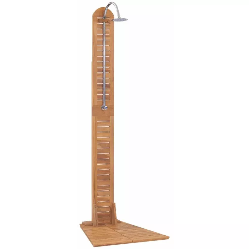 Ducha de jardín de teca maciza 70x75x204 cm barato
