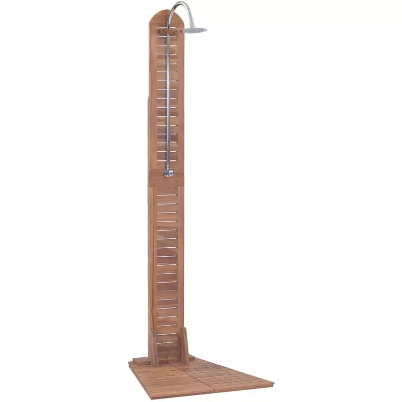 Ducha de jardin de teca maciza 70x75x204 cm barato