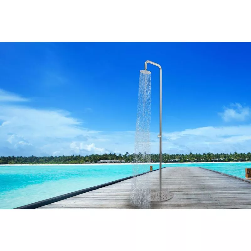 Ducha de piscina de acero inoxidable cm 230x55x67