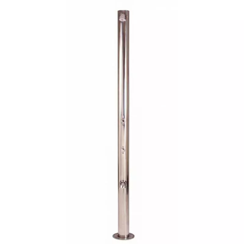 Ducha de piscina modelo Oval con grifo lavapies en acero inoxidable A316L Flexinox barato