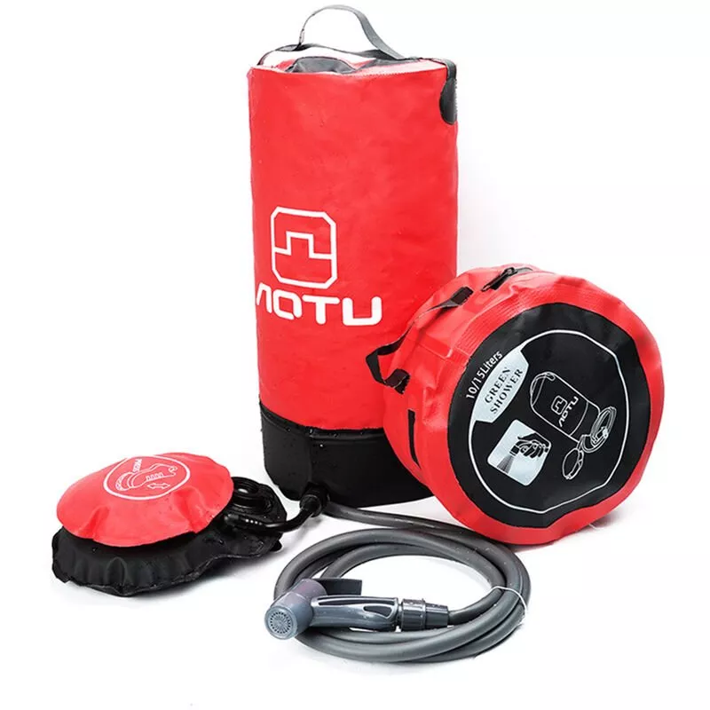 Ducha de presion de PVC de 11L con bomba de pie Ducha inflable ligera para exteriores Bolsa de agua de ducha a presion para exteriores Playa Camping barato