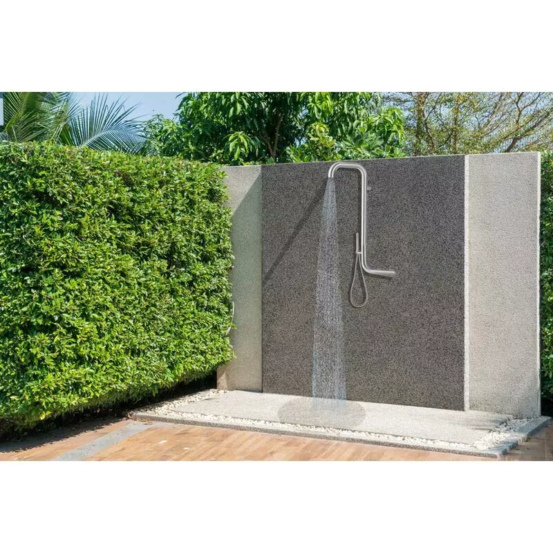 Ducha exterior de pared cm 120x6 Sined arborea inox - Inox barato