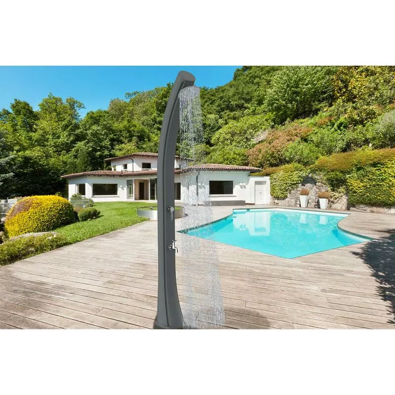 Ducha gris xxl agua caliente del sol cm 25x27x226