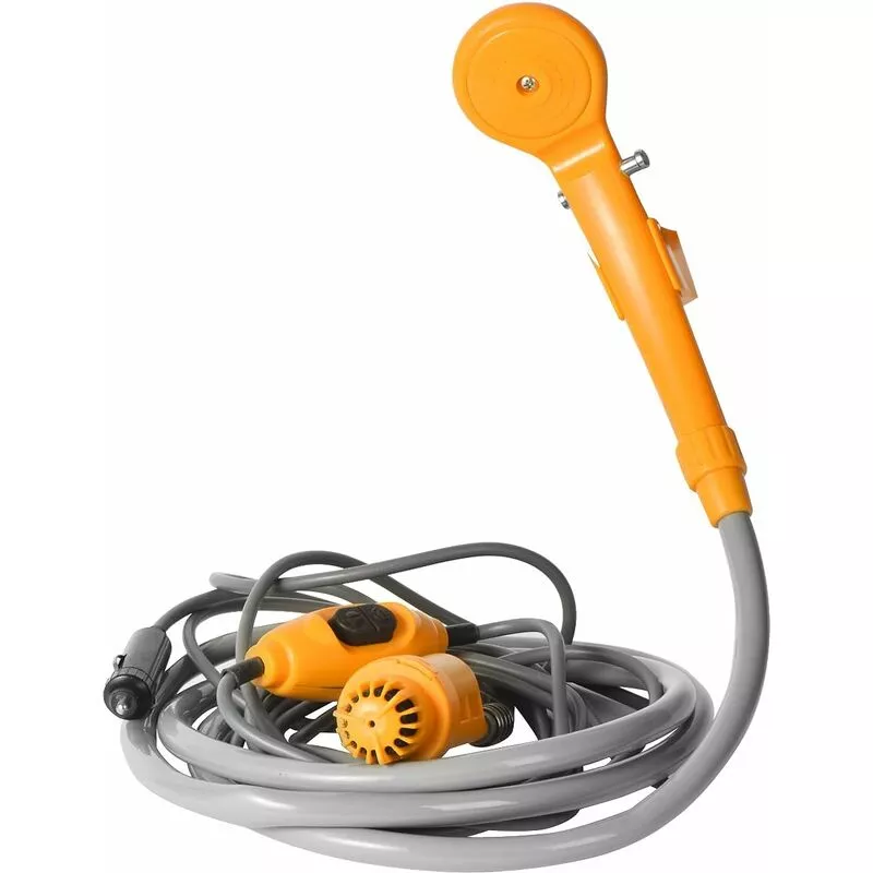 Ducha portátil para acampar Ducha de mano Al aire libre 12V Encendedor de cigarrillos con bomba sumergible para viajes Senderismo Coche barato