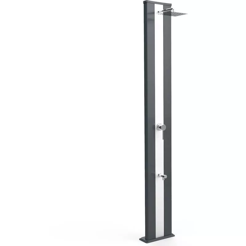 Ducha solar Dada S Antracita y Inox cm 34x14x226 ARKEMA DESIGN - prodotto made in Italy CV-D420/7016-I barato