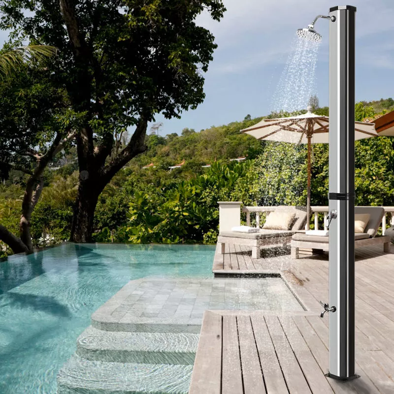 Ducha solar Ducha de Exterior de Acero Inoxidable 35L para Jardin Camping Exterior Terrazas Piscina barato