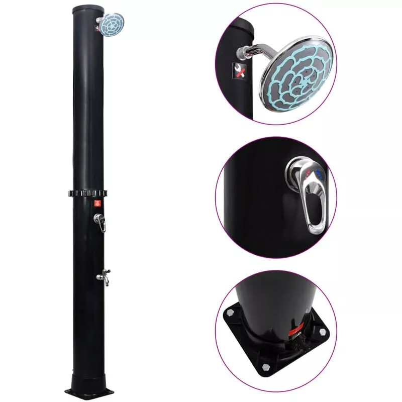 Ducha solar de jardín con alcachofa y grifo 40 L barato