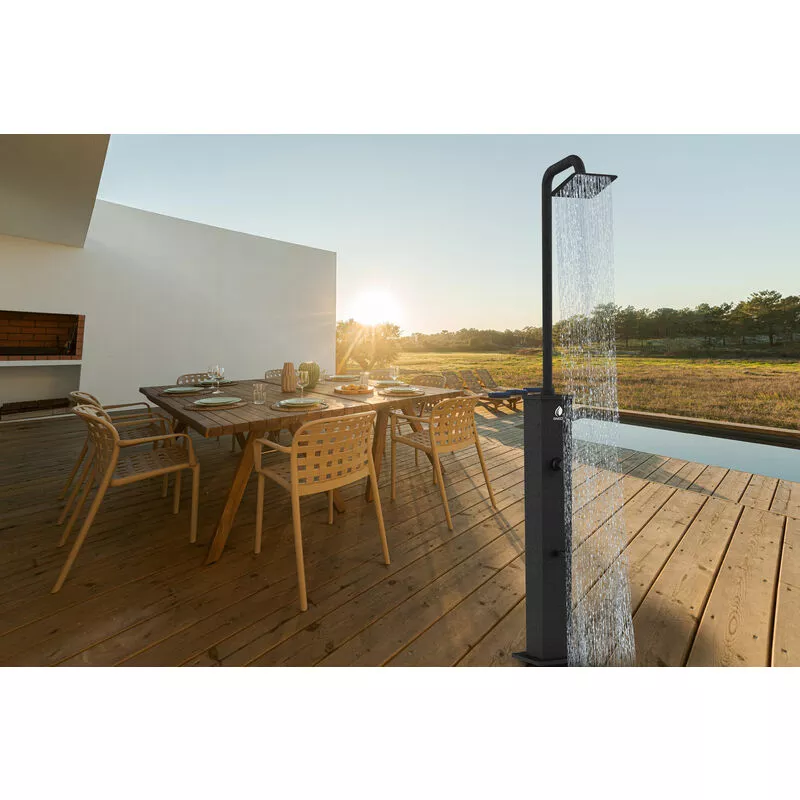 Ducha solar negra aluminio y acero cm 25x25x225 Sined doccia-dino - Nero barato