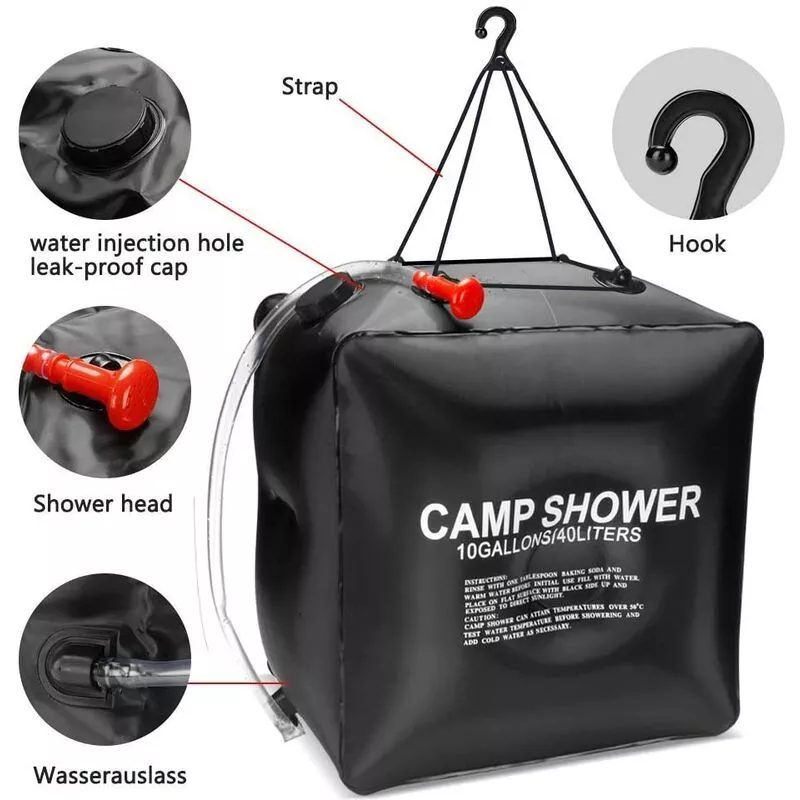 Ducha solar para acampar