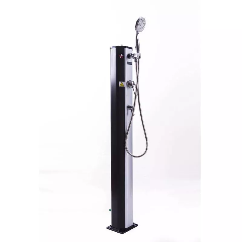 Ducha solar para piscina PVC Fresh 8 - 20L + mezclador y nebulizador - Negro y plateado barato