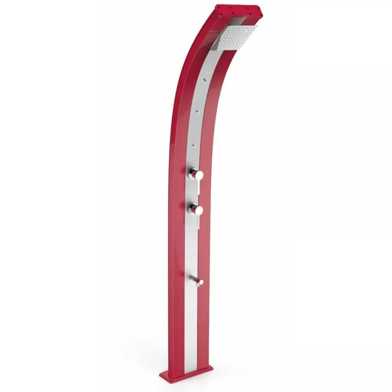 Ducha y nebulizador Dada rojo y inox cm 34x14x225 ARKEMA DESIGN - prodotto made in Italy CV-D355/3027-I barato
