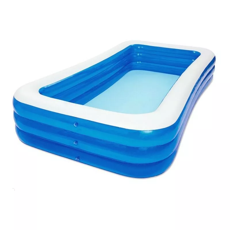 Dyhf - Piscina hinchable Piscina hinchable azul rectangular deluxe