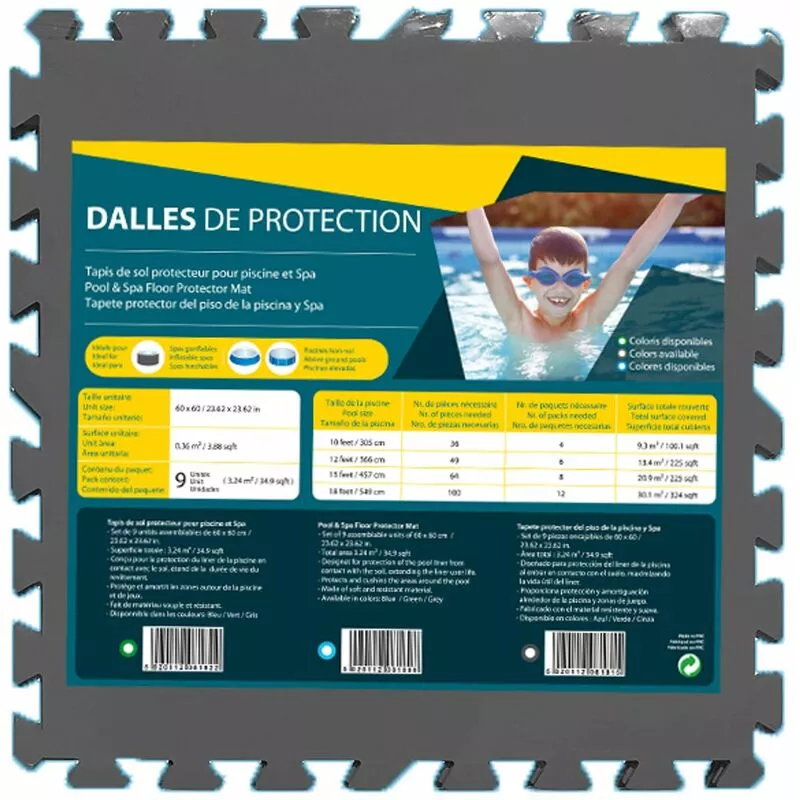 ECO - Protector suelo goma estandar Gris 3