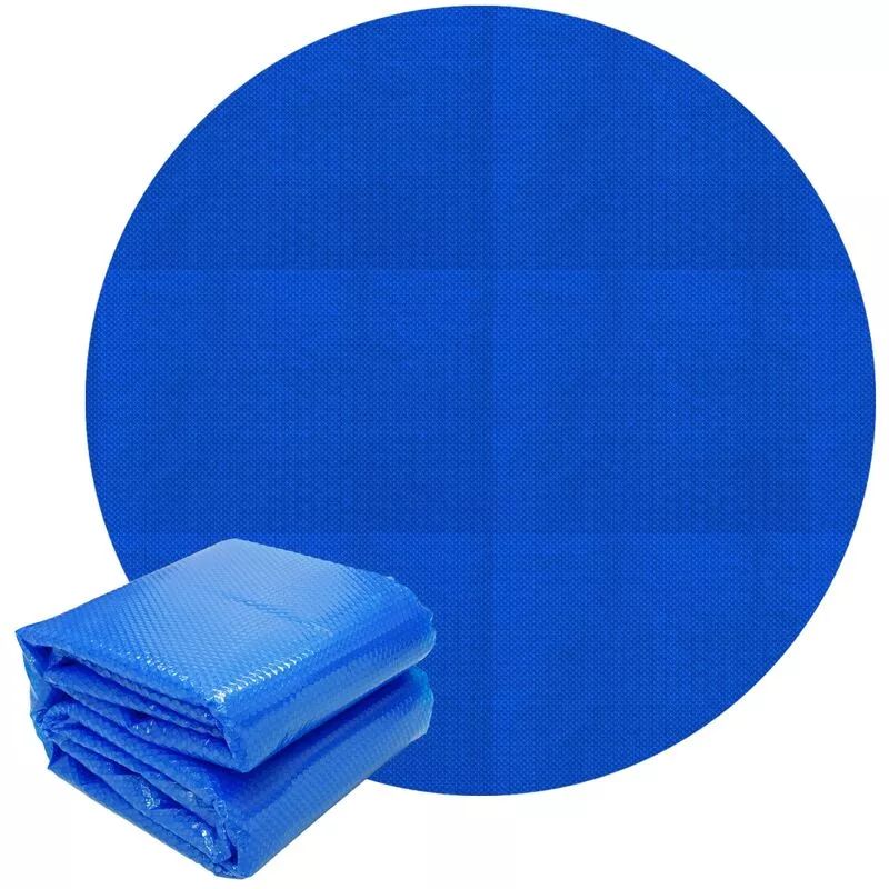 Ecd Germany - Cubierta solar de piscina lona termica lámina funda pool redonda azul 4