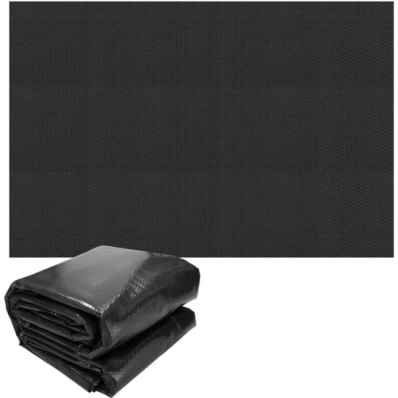 Ecd Germany - Cubierta solar piscina lona termica lámina funda pool cuadrada negro 8x5m 400µm barato