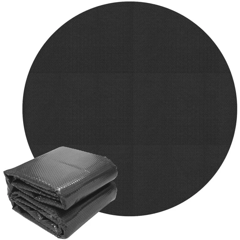 Ecd Germany - Cubierta solar piscina lona termica lámina funda pool redonda negro 5m 140µm barato