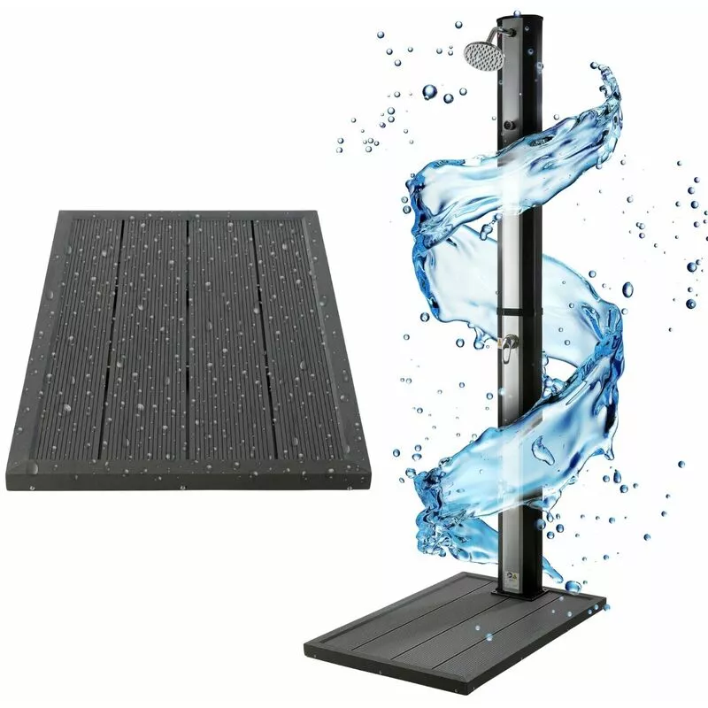 Elemento de suelo para ducha solar de piscina Ducha de jardín Plato base incl.Portada - Antracita - Arebos barato