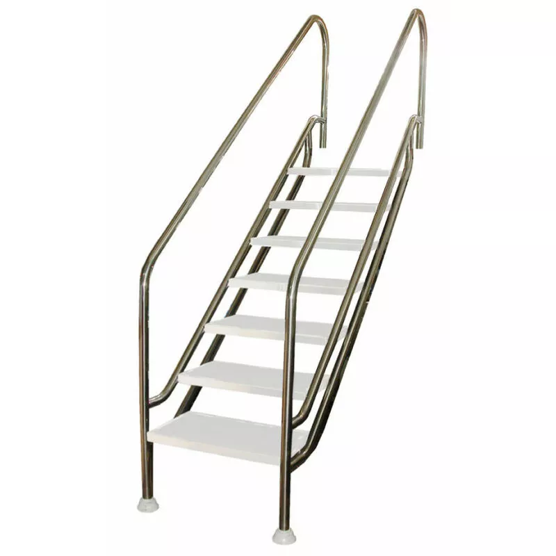 Escalera de piscina Land 500 acero inox 7 peldaños antideslizantes Flexinox barato