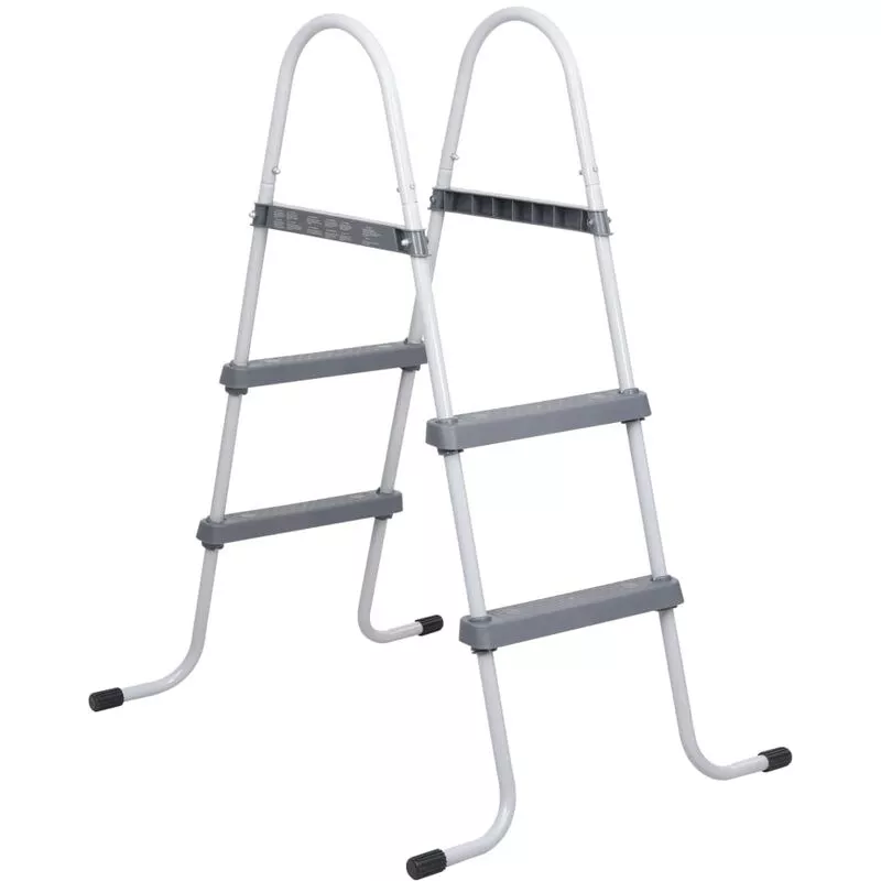Escalera de piscina acero gris 84 cm vidaXL - Gris barato