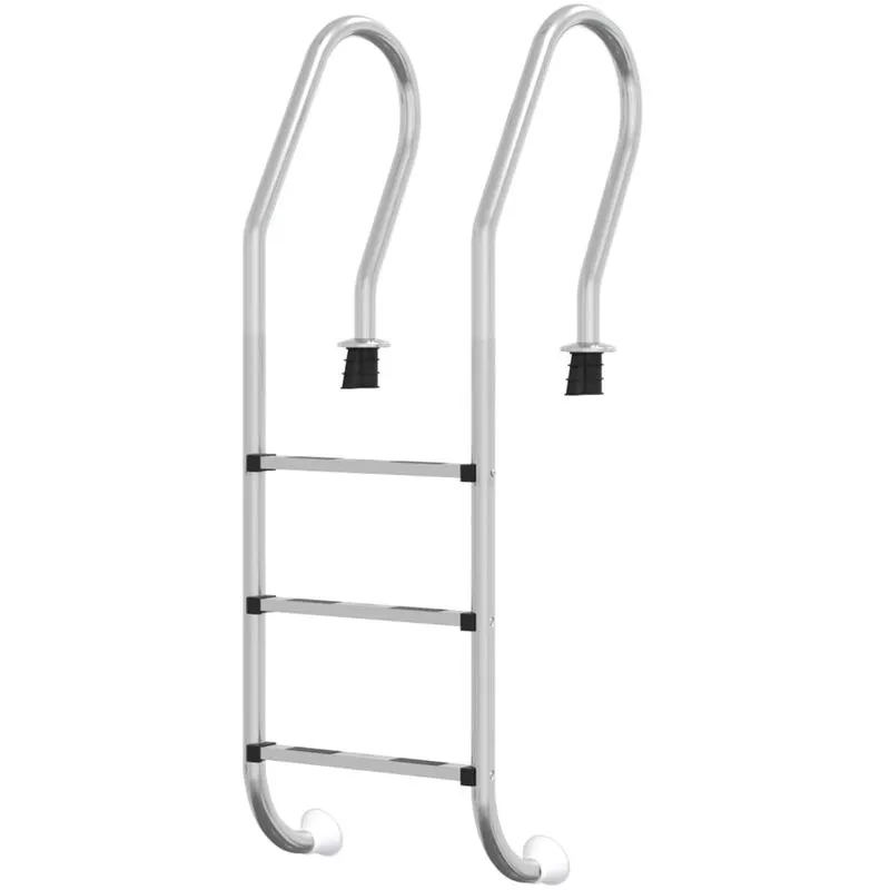 Escalera para piscina acero inoxidable 304 54x38x158 cm Vidaxl Plateado barato
