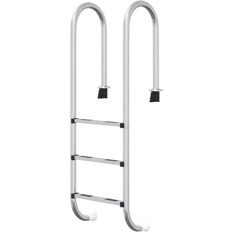 Escalera para piscina acero inoxidable 304 54x38x158 cm Vidaxl Plateado barato