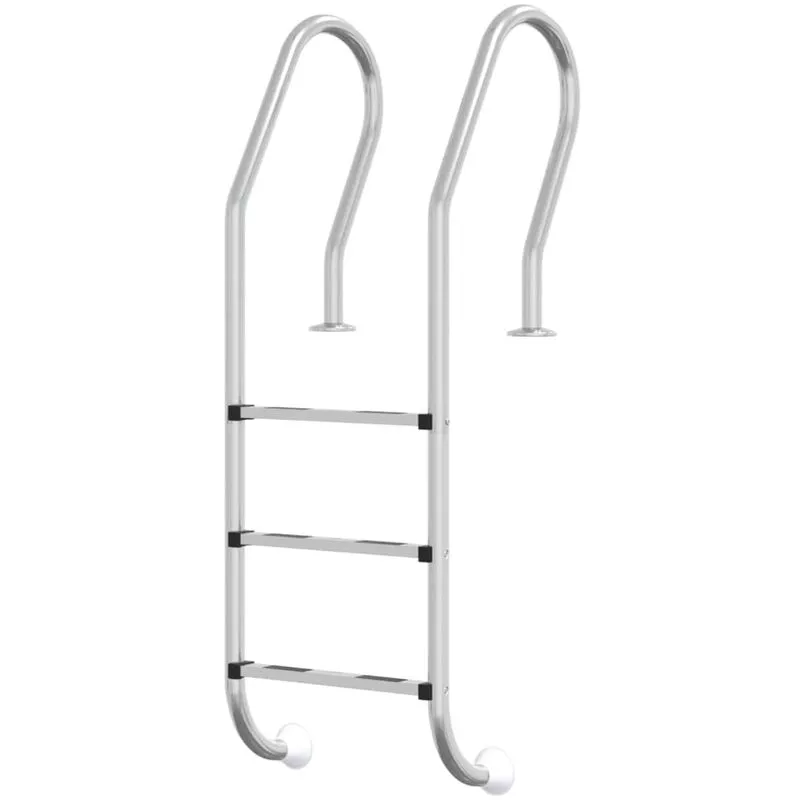 Escalera para piscina acero inoxidable 304 54x38x158 cm Vidaxl Plateado barato