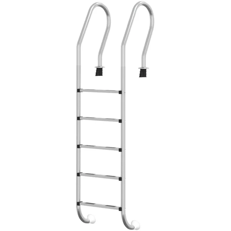 Escalera para piscina acero inoxidable 304 54x38x211 cm Vidaxl Plateado barato
