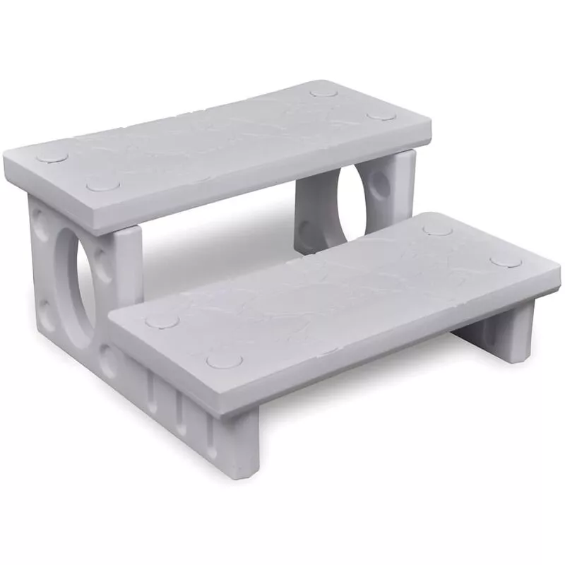 Escalones para bañera de hidromasaje blanco Vidaxl Blanco barato