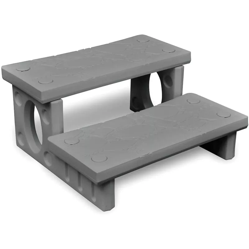 Escalones para bañera de hiromasaje gris Vidaxl Gris barato