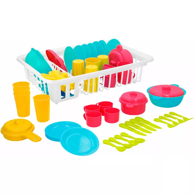 Escurridor con 35 piezas de menaje my home colors barato