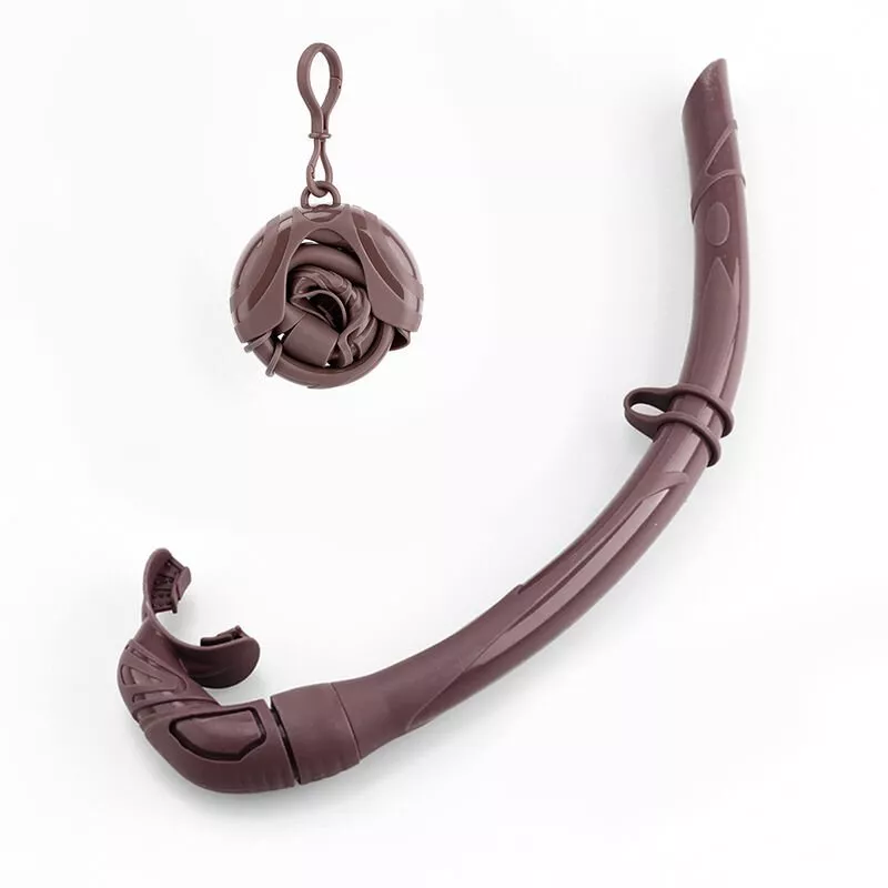 Esnorquel plegable de silicona con estuche de almacenamiento compacto Mujeres Hombres Esnorquel enrollable Tubo de respiracion humedo para bucear