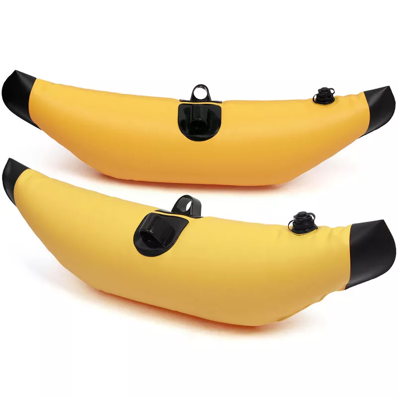 Estabilizador de flotador de pie de pesca de barco de kayak flotante inflable de PVC de 2 uds.