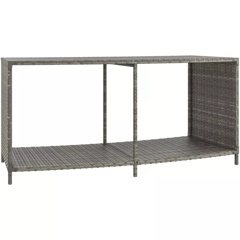 Estantes de almacenaje 2 unidades ratán sintético gris vidaXL - Gris barato