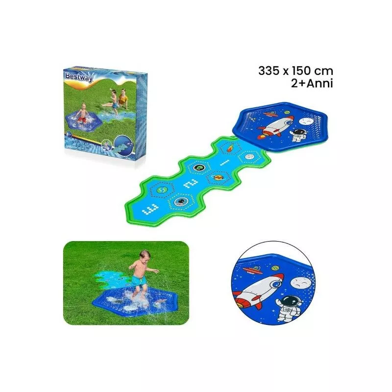 Estera inflable con fuente de base espacial 335x150cm Adventure 52571 barato