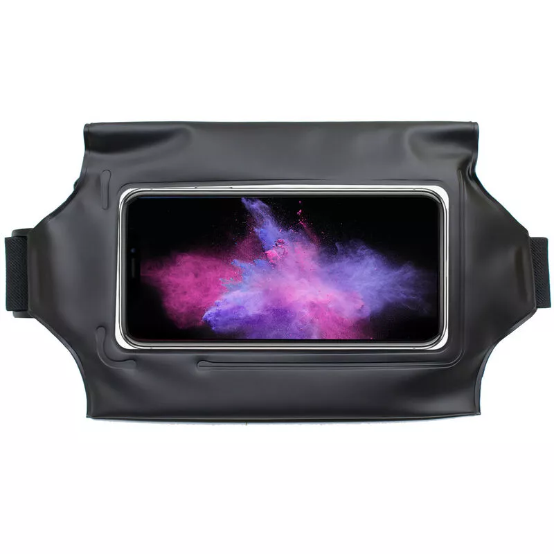 Estuche impermeable con correa para la cintura Soporte transparente para telefono con pantalla tactil Estuche para telefono movil Rinonera Bolsa seca barato