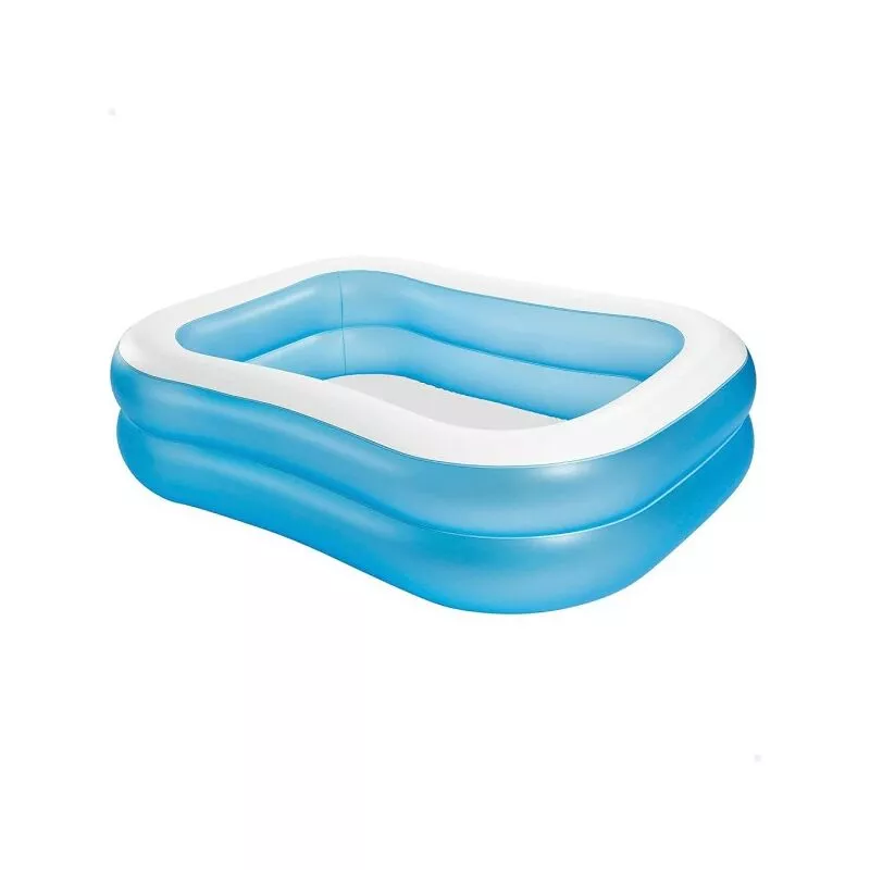 Familia de piscina inflable rectangular 2 anillos 203x152x48 cm 540lt verano 57180 barato