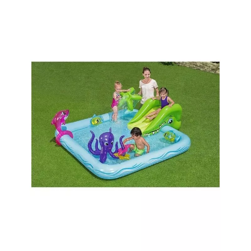 Fantástico centro de juegos de acuario con piscina de natación inflable spruzzi 239x206x86cm 53052 barato