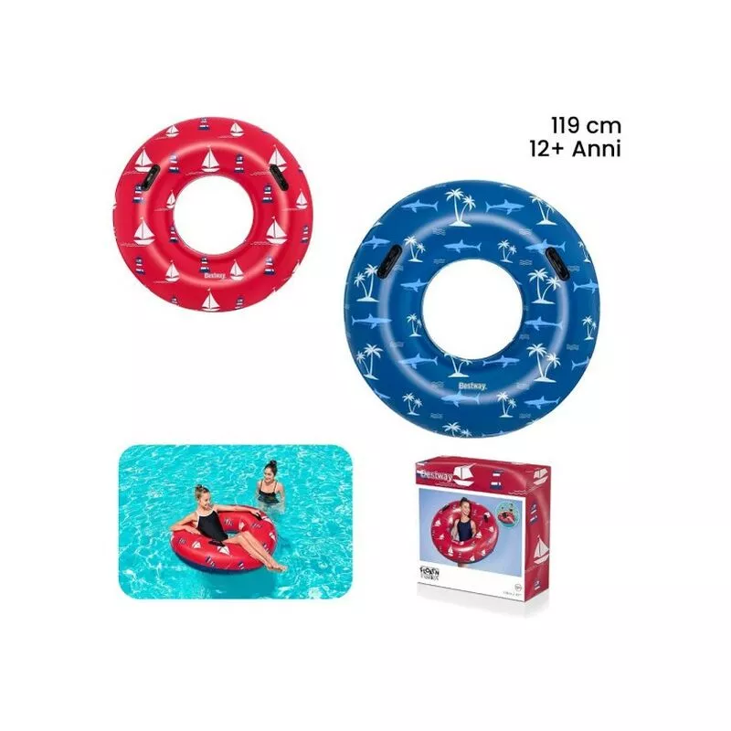 Tienda Online De Piscinas En Oferta Fashion Nautical Life: Donut Sin Intercambio De 119 Cm Con Mangos De Verano 36353 Barato