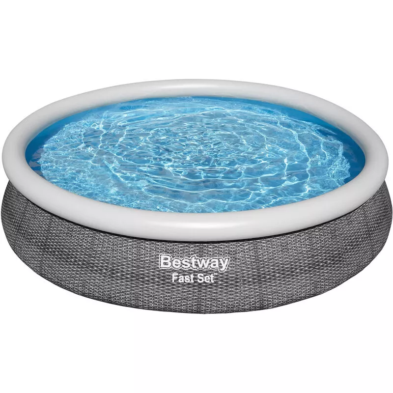 Fast Set Juego de piscina de ratán con bomba de filtro - Naturel - Bestway barato