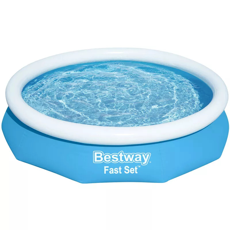 Fast Set piscina con bomba de filtro 305 x 66cm - Blauw - Bestway barato