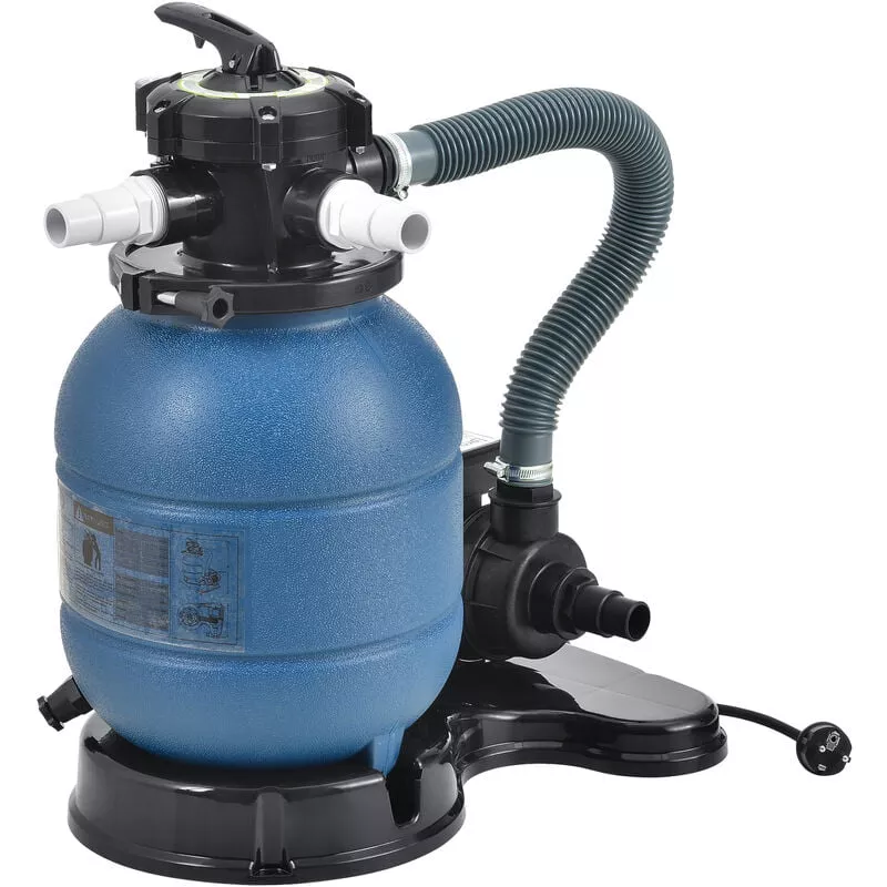 Filtro de arena con Bomba 400 W Diámetro del filtro 30 cm Válvula con 5 funciones Azul barato
