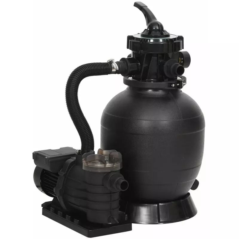 Filtro de arena para piscina con prefiltro negro vidaXL - N/A barato