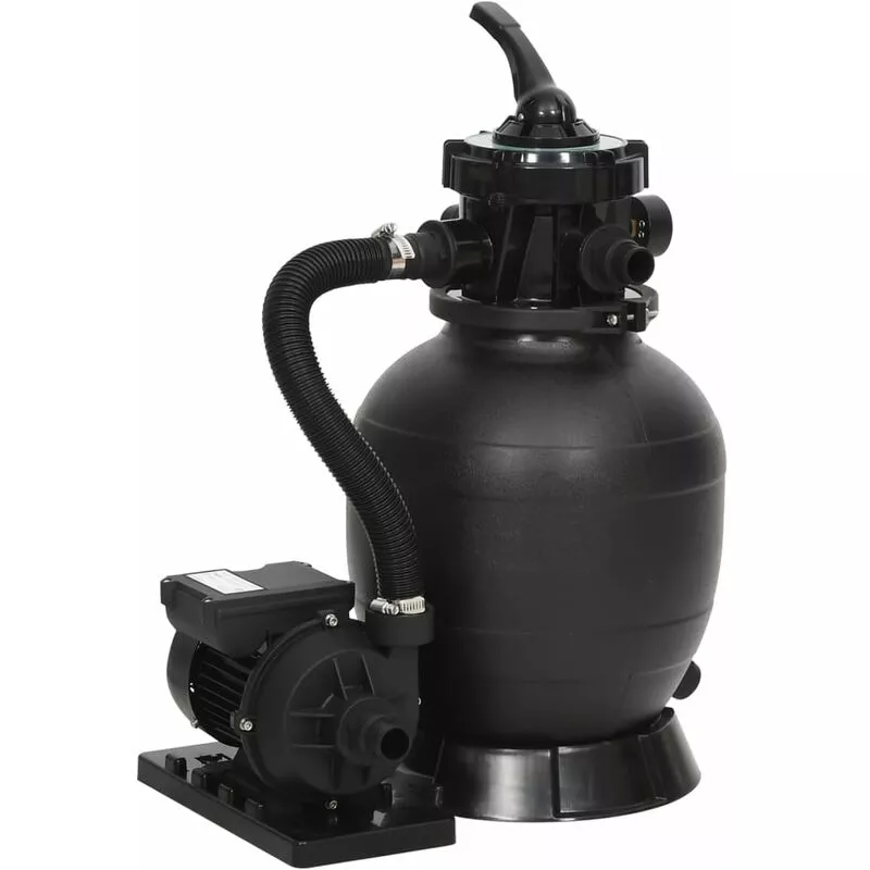 Filtro de arena para piscinas con válvula de 6 vías negro vidaXL - N/A barato