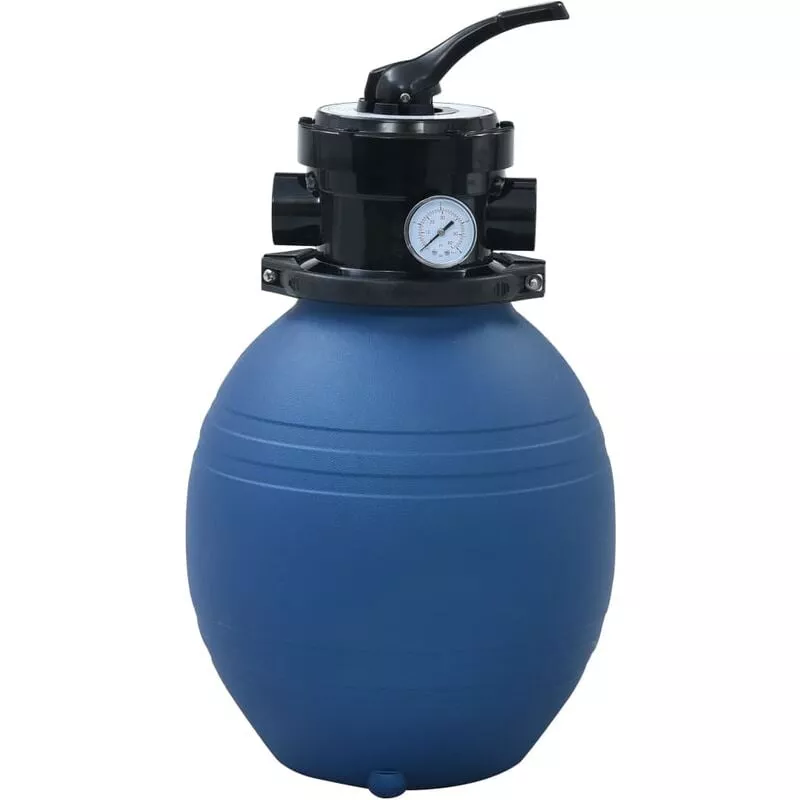 Filtro de arena piscina con valvula de 4 posiciones azul 300 mm barato