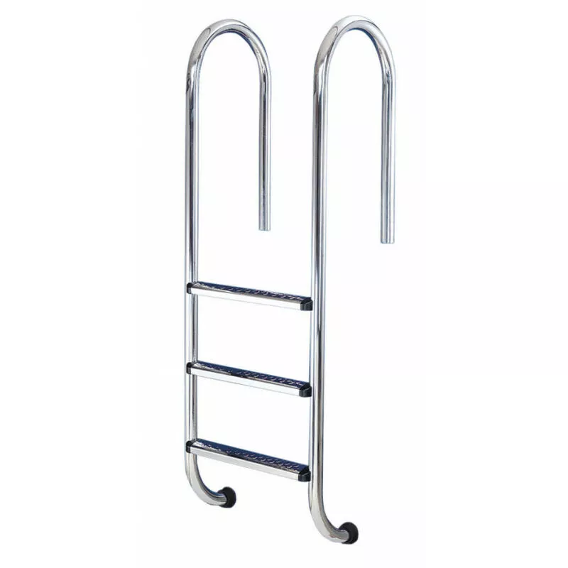 Flexinox - Escalera de piscina modelo muro en acero inoxidable A304L de 4 peldaños antideslizantes barato
