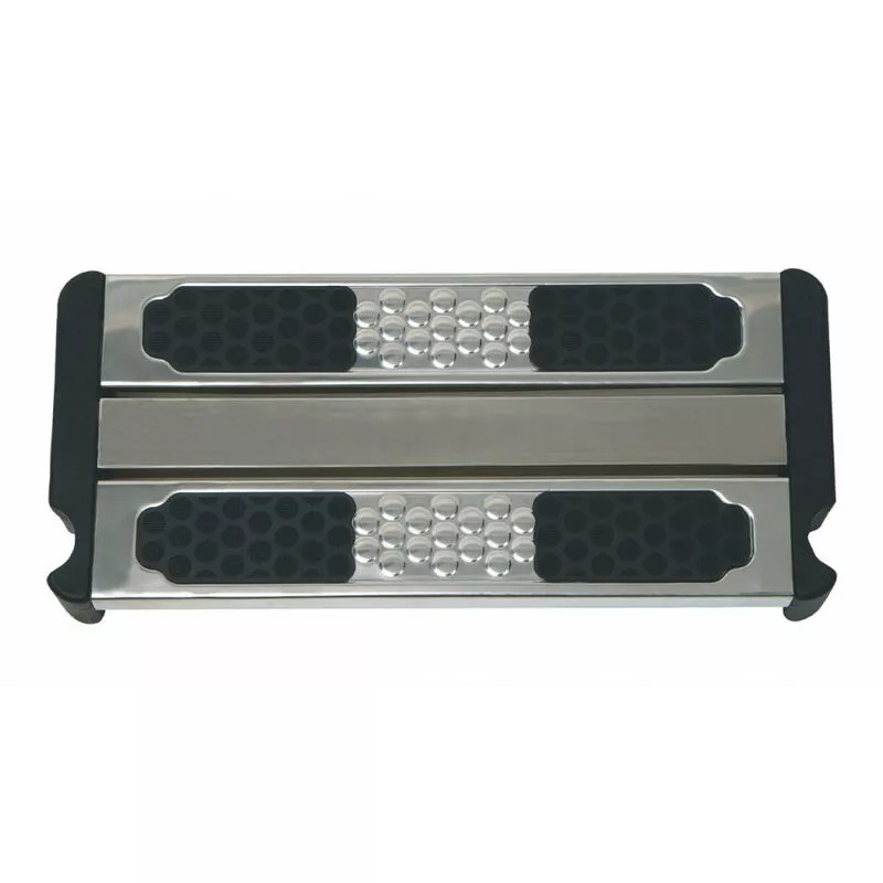Flexinox - Peldaño doble recto para escalera Antideslizante en acero inoxidable A316L barato