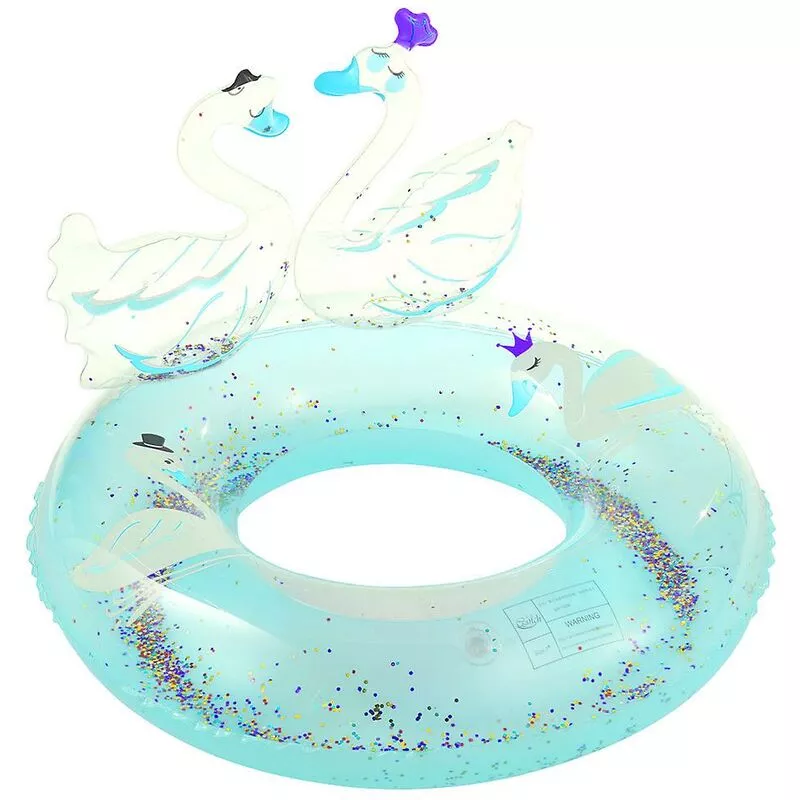 Flotador Hinchable Cisne Purpurina Verde 60cm barato